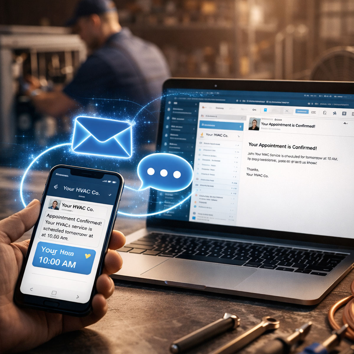 Automated Communication CRM for HVAC - Bluestage AI